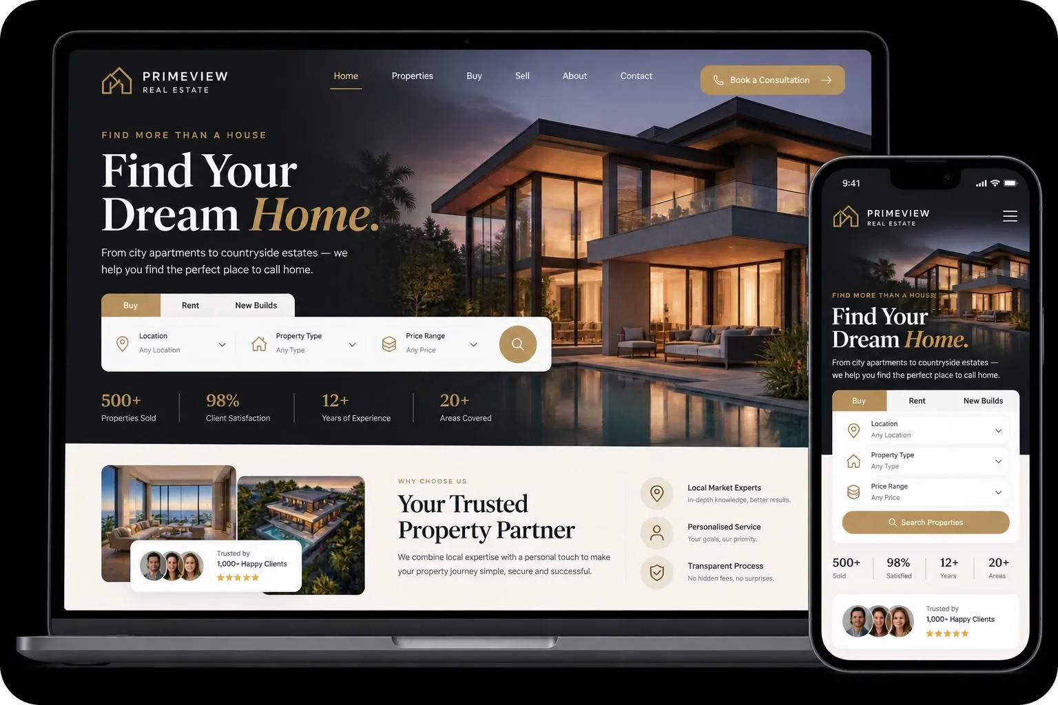 SiteHouse Device Mockups
